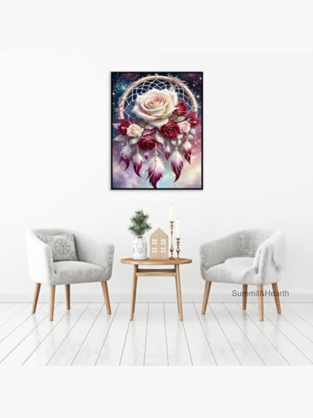 Dream Catcher Cross Stitch Kit for Beginners, 12x16 Inch Pre-Printed Pattern - Picture 2 of 7